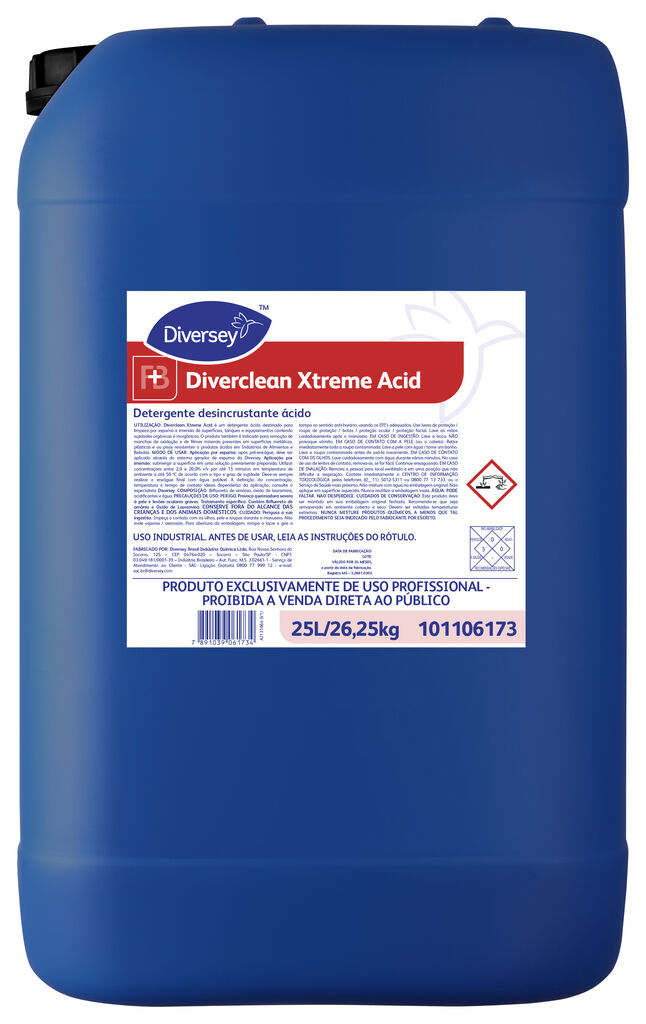DIVERCLEAN XTREME ACID 25L - DETERGENTE DESINCRUSTANTE ÁCIDO